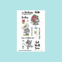 White Smoke Your Next Stamp - Flowers and Smiles Stamp & Die