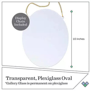 Plaid - FolkArt Gallery Glass Surface - Large Oval