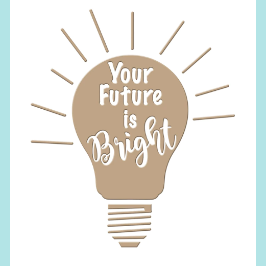 Spellbinders - Glimmer Hot Foil Plate - Your Future Is Bright