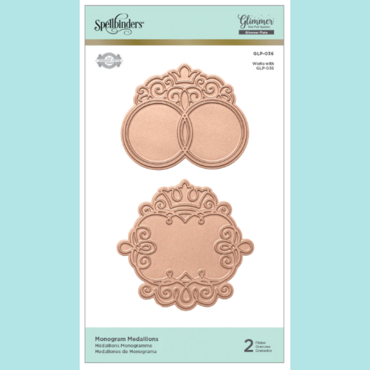 Spelbinders - Glimmer Hot Foil Plate - Monogram Medallions