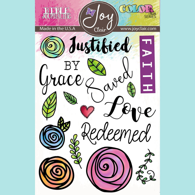 Joy Clair - Saved By Grace | Bible Journaling Stamp Set
