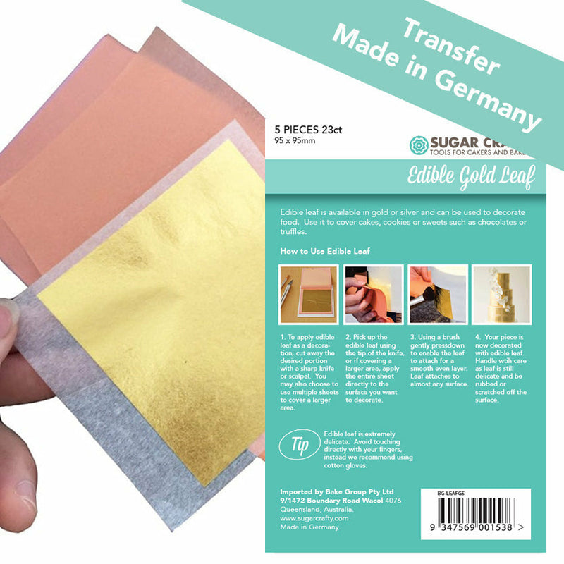 Sugar Crafty - Edible Gold Leaf - Book of 5 Loose Sheets