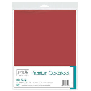 Gina K. Designs - Premium Cardstock RED VELVET