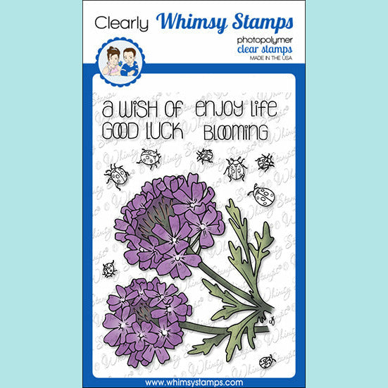 Whimsy Stamps - Good Luck Flowers Clear Stamps