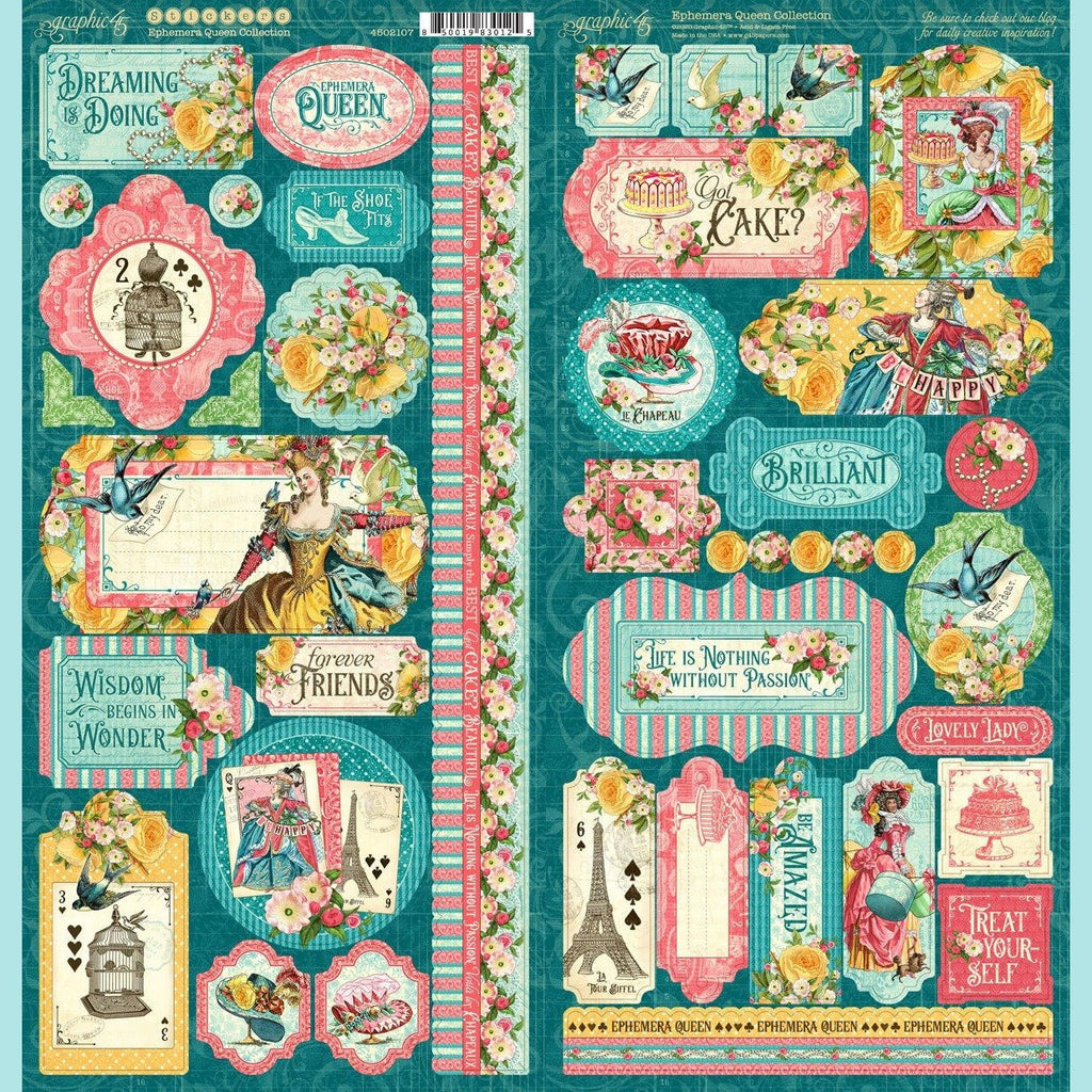 Graphic 45 - Ephemera Queen - Stickers