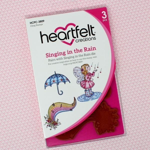 Heartfelt Creations - Singing in the Rain Cling Stamp and Die