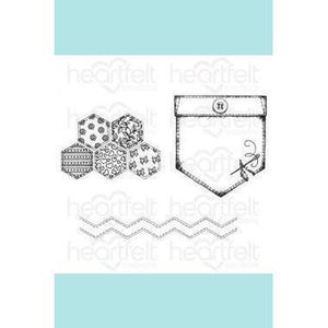 Heartfelt Creations - Patchwork & Patterns Cling Stamp Set