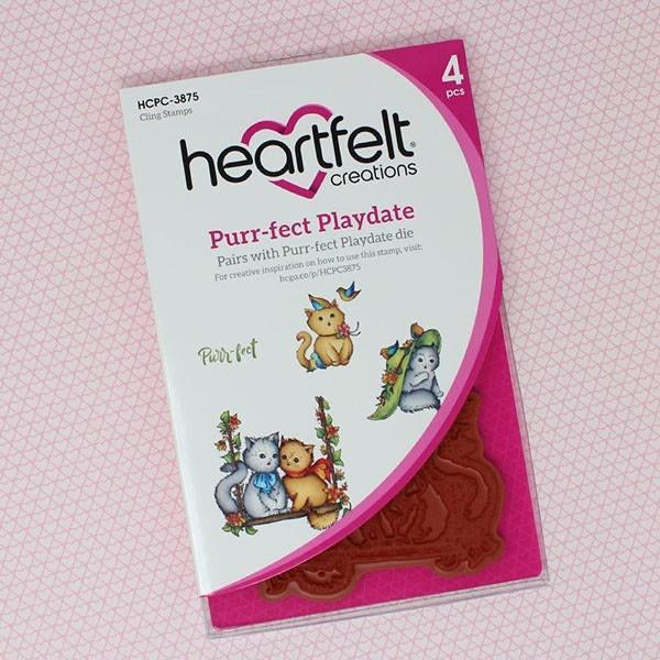 Heartfelt Creations - Purr-fect Playdate Cling Stamp Set