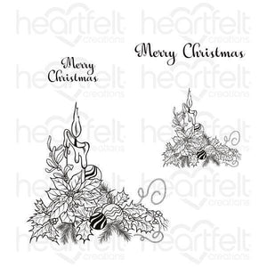 Heartfelt Creations - Candlelit Poinsettia Cling Stamp and Die