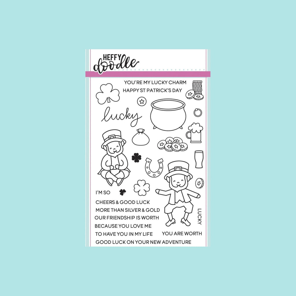 White Smoke Heffy Doodle - Lucky Friends Clear Stamp Set