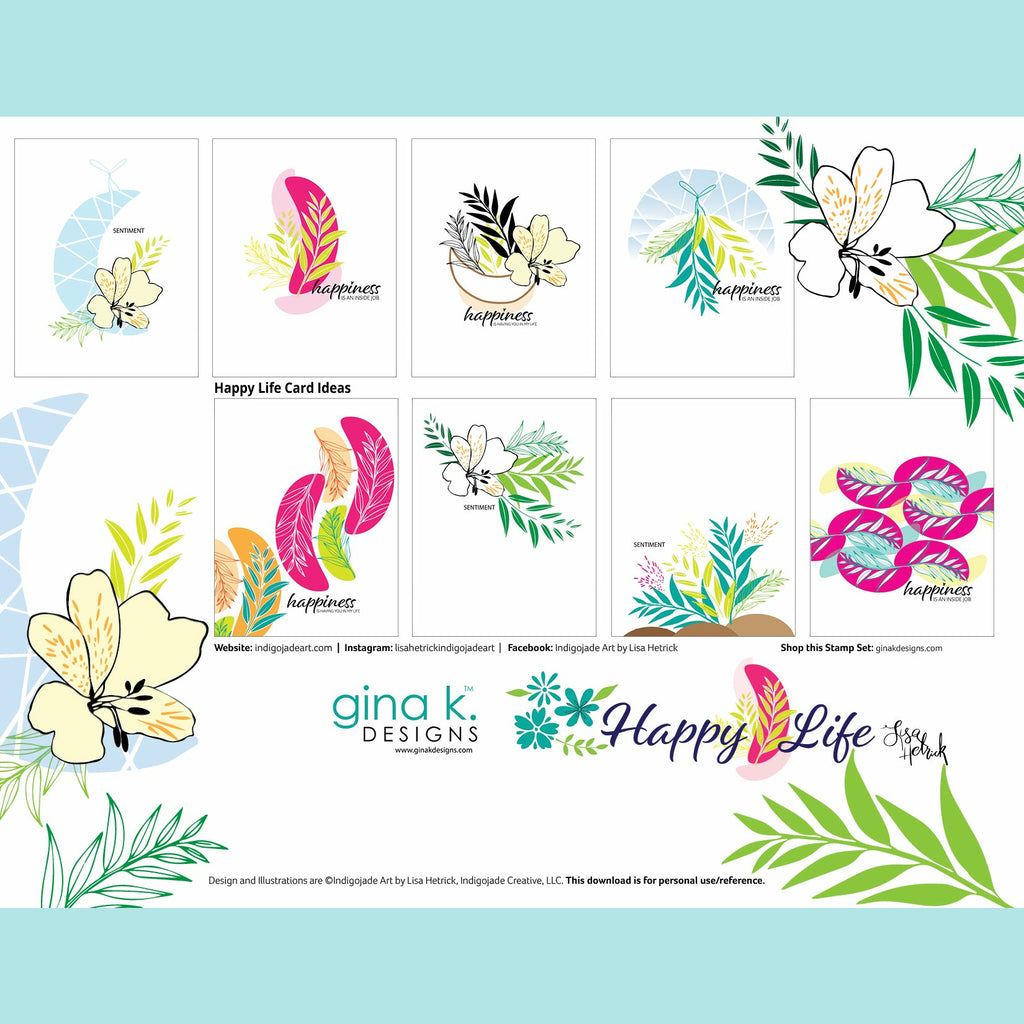 Gina K - Happy Life Stamp Set