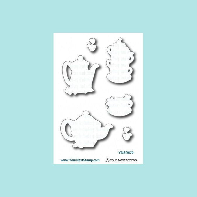 Ghost White Your Next Stamp - Holiday Tea Die Set