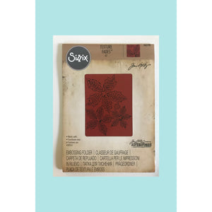 Sizzix Texture Fades Tattered Poinsettia Embossing Folder