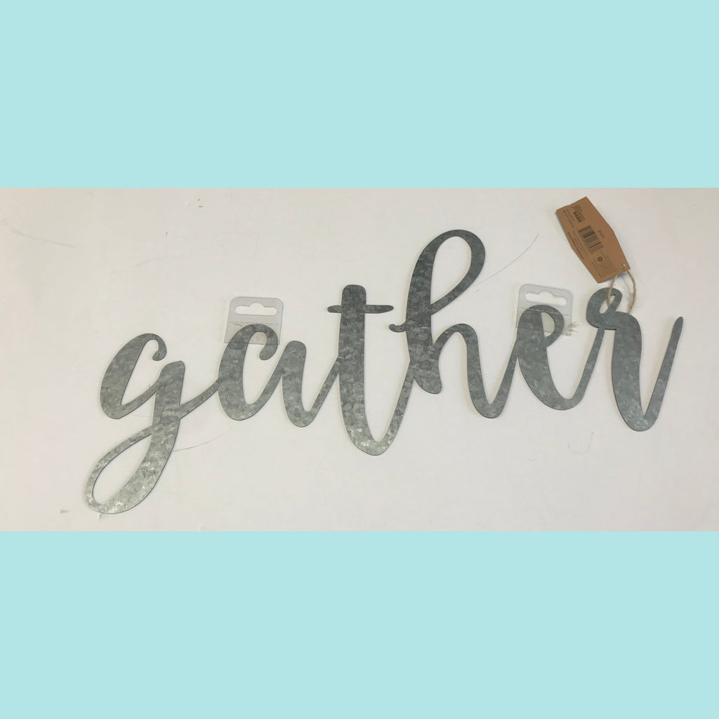 Hampton Art - 'Gather' Large galvanised word from Jillibean Soup