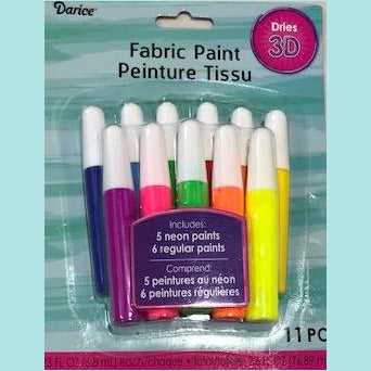 Darice - 3D Fabric Markers  - 11 colours