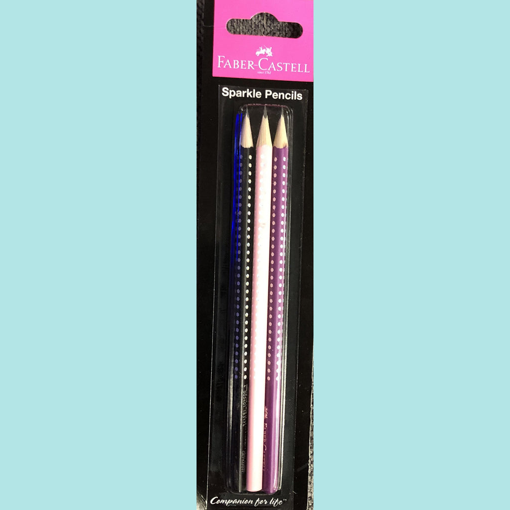 Black Faber Castell Sparkle Graphite Pencils, B, Assorted – Pack of 3