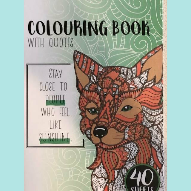 Gray Colouring Book With Quotes
