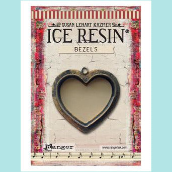 Ice Resin Foundry Bezel Collection - Milan Antique Bronze Large Heart