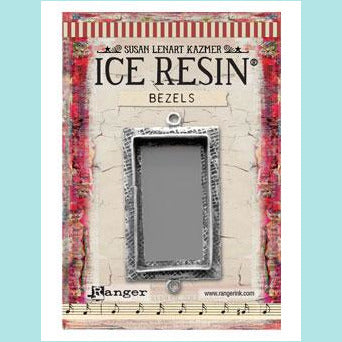 Ice Resin Foundry Bezel Collection - Milan Antique Silver Large Rectangle