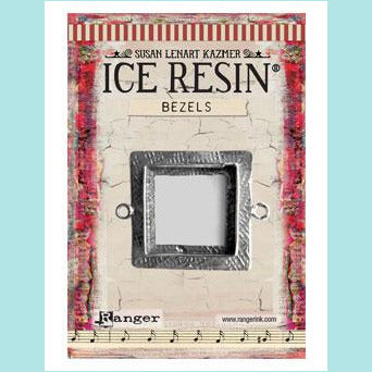 Ice Resin Foundry Bezel Collection - Milan Antique Silver Medium Square