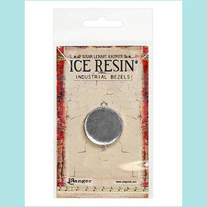 Ice Resin Industrial Bezels Collection - Medium Circle Sterling