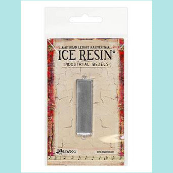 Ice Resin Industrial Bezels Collection - Medium Rectangle Sterling