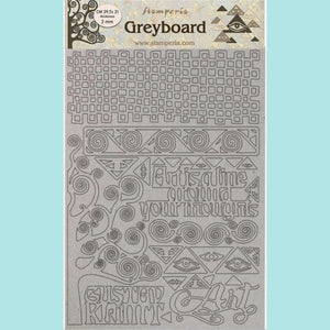 Stamperia - A4 Greyboard 2 mm - Klimt tree pattern