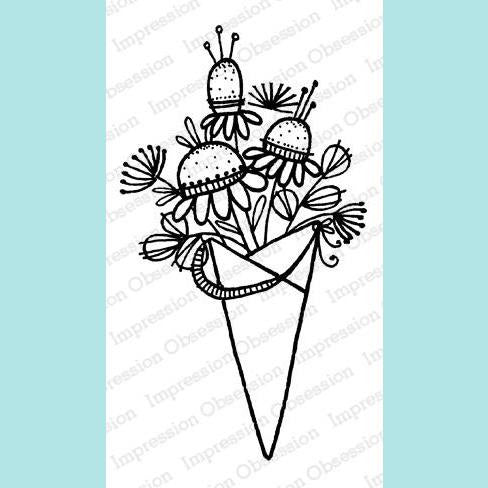 Impression Obsession - Flowers Cone Cling Stamp