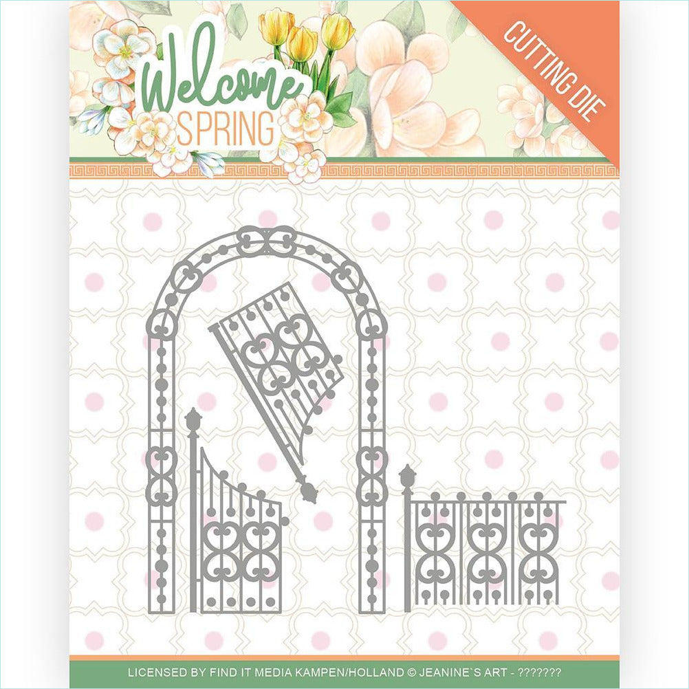 Find It - Dies - Jeanine's Art Welcome Spring - Arch and Fence