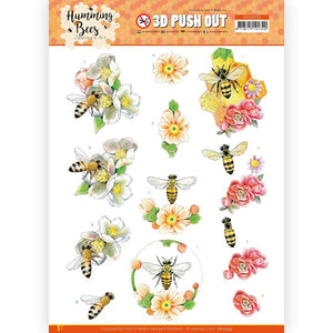 Jeanine's Art - Humming Bees 3D Push Out BEE QUEEN