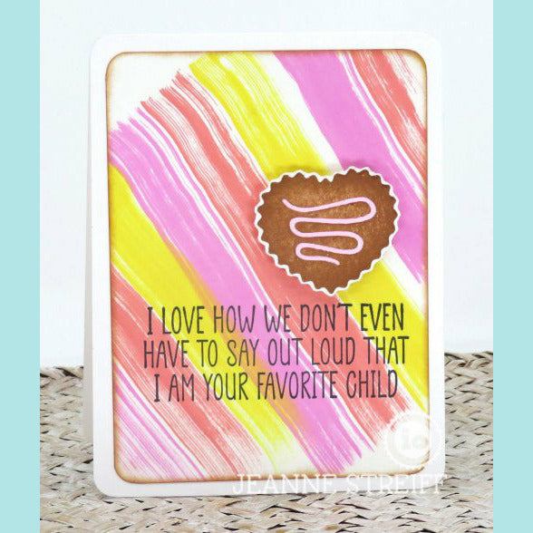 Impression Obsession - Heart Chocolate Swirl Stamp