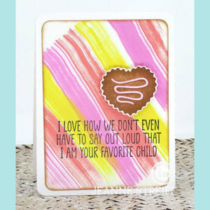 Impression Obsession - Heart Chocolate Swirl Stamp