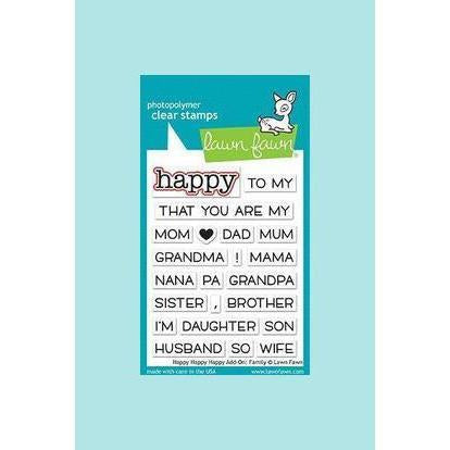 Lawn Fawn Happy Happy Happy Add-On: Family Stamp and Die
