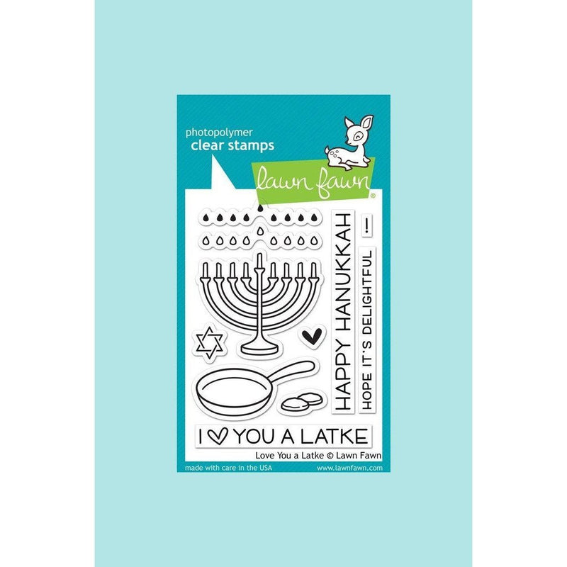 Lawn Fawn - Love you a Latke Lights (Chanukah Theme)  - Stamp and Die Sets