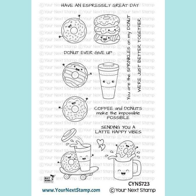 Your Next Stamp - YNS - Latte Happy Vibes Stamps and Dies