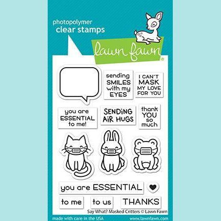 Lawn Fawn - Say What? Masked Critters Stamp and Die STAMP