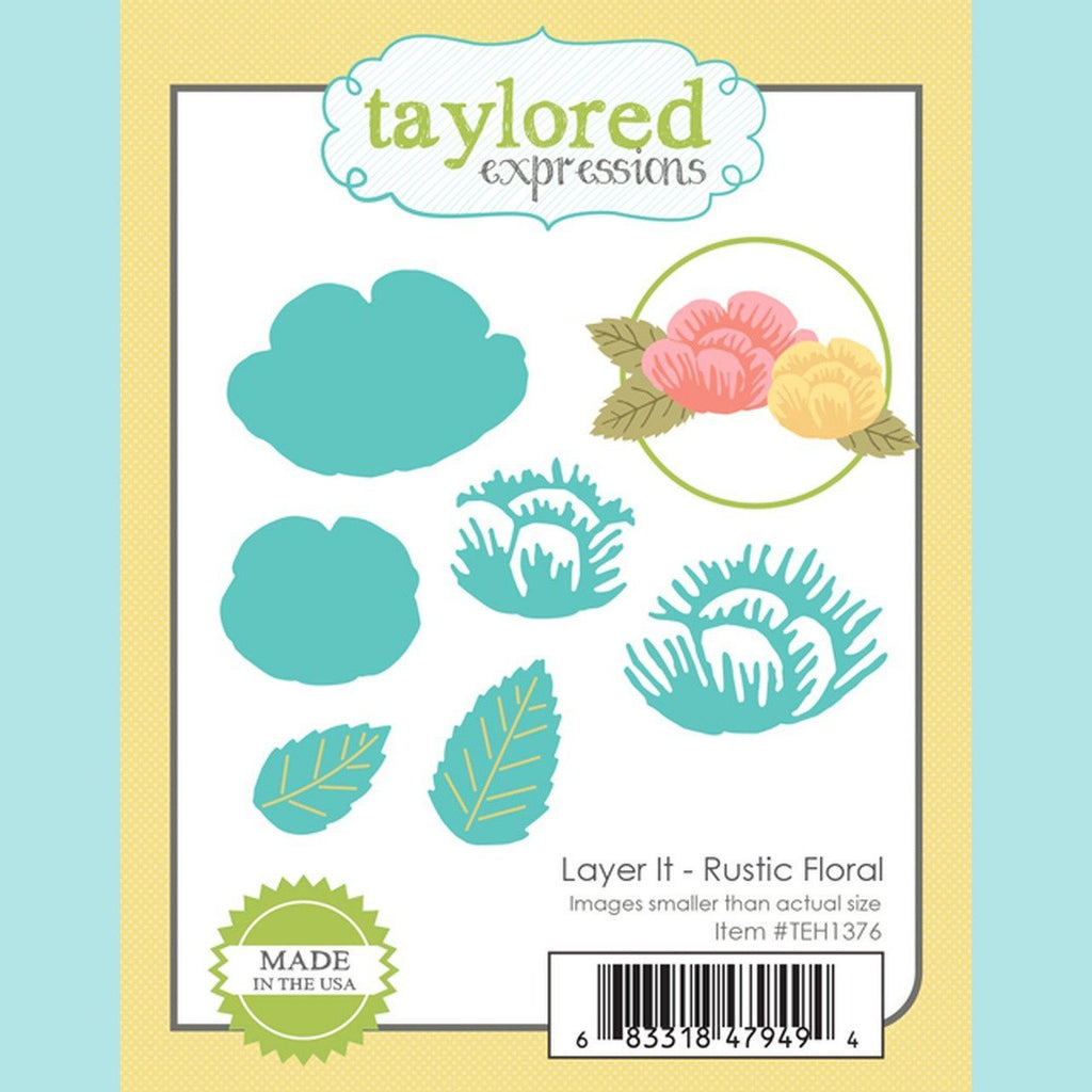 Taylored Expressions - Layer It - Rustic Floral Stamp