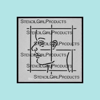 Gray StencilGirl - Mini Stencils 4" x 4"