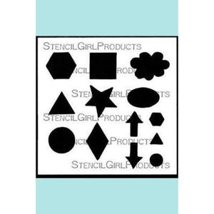 StencilGirl Mini Stencils 4" x 4" shapes