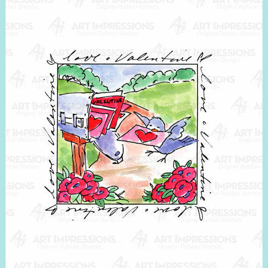 Art Impressions - Windows to the World - Valentine Mail Stamp Set
