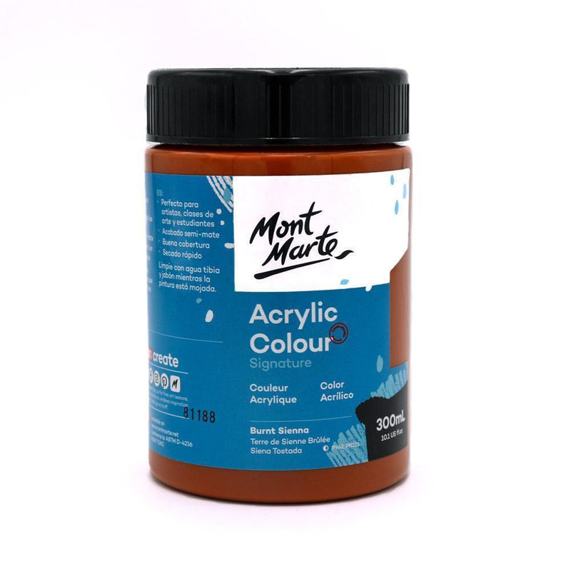 Mont Marte Acrylic Colour Signature 300ml Burnt Sienna