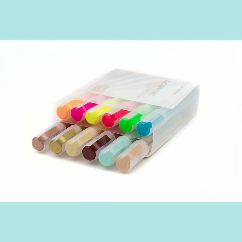Powder Blue Montana Acrylic Water- Based Markers 2mm Fine Set - Set C - 12 markers