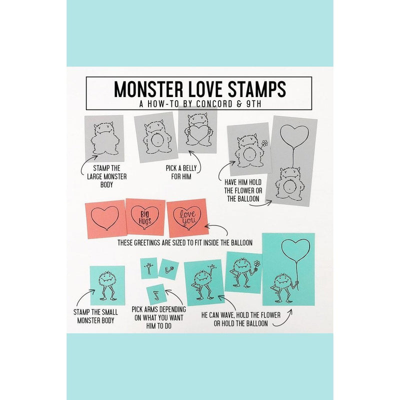 Concord & 9th -Monster Love Stamp and Die