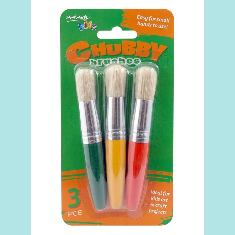 Mont Marte - Kids Colour Chubby Brushes 3pce