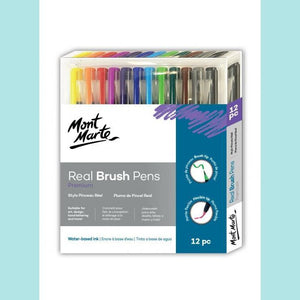 Mont Marte - Premium Real Brush Pens 12pc