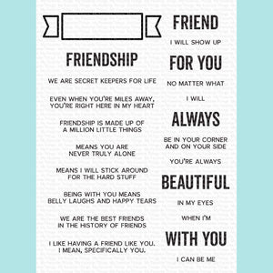 My Favorite Thing - What Friendship Means Stamp and Die-namics STAMP