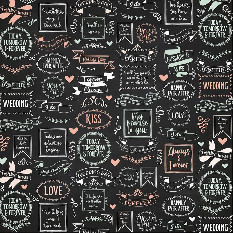 Echo Park - Our Wedding Double-Sided Cardstock - Always & Forever