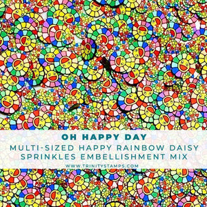 Trinity Stamps Oh Happy Day - Clay Flower Sprinkles Embellishment Mix