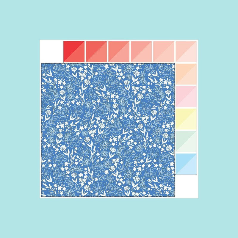Cornflower Blue Pinkfresh Studio - Let's Stay at Home : 12 x 12 Single Sheets
