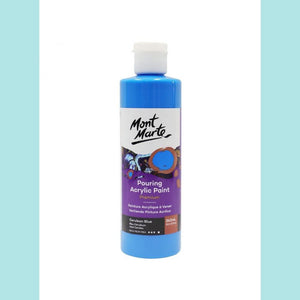 Mont Marte - Premium Pouring Acrylic Paint 240ml (8.12oz) CERULEAN BLUE